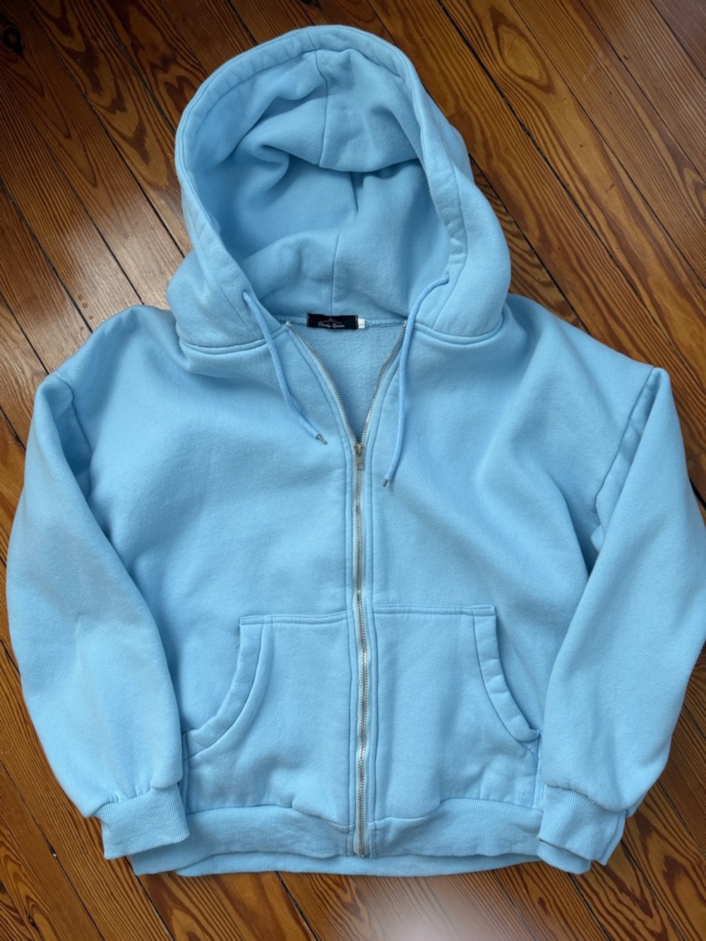 Light Blue Women's Zip-Up Hoodie